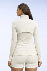 Optional US warehouse 2026 Quality Women Yoga Jackets Crop Shorter leggings sets Define Gold Zipper Workout Fitness Training sweatshirt luluity lemonism jackets Cropped ivory gold zip